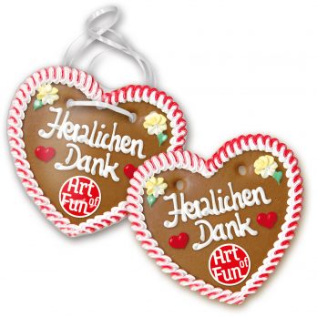 Lebkuchenherz  24 x 24 cm mit Logo und Schrift nach Kundenwunsch 25 Stück