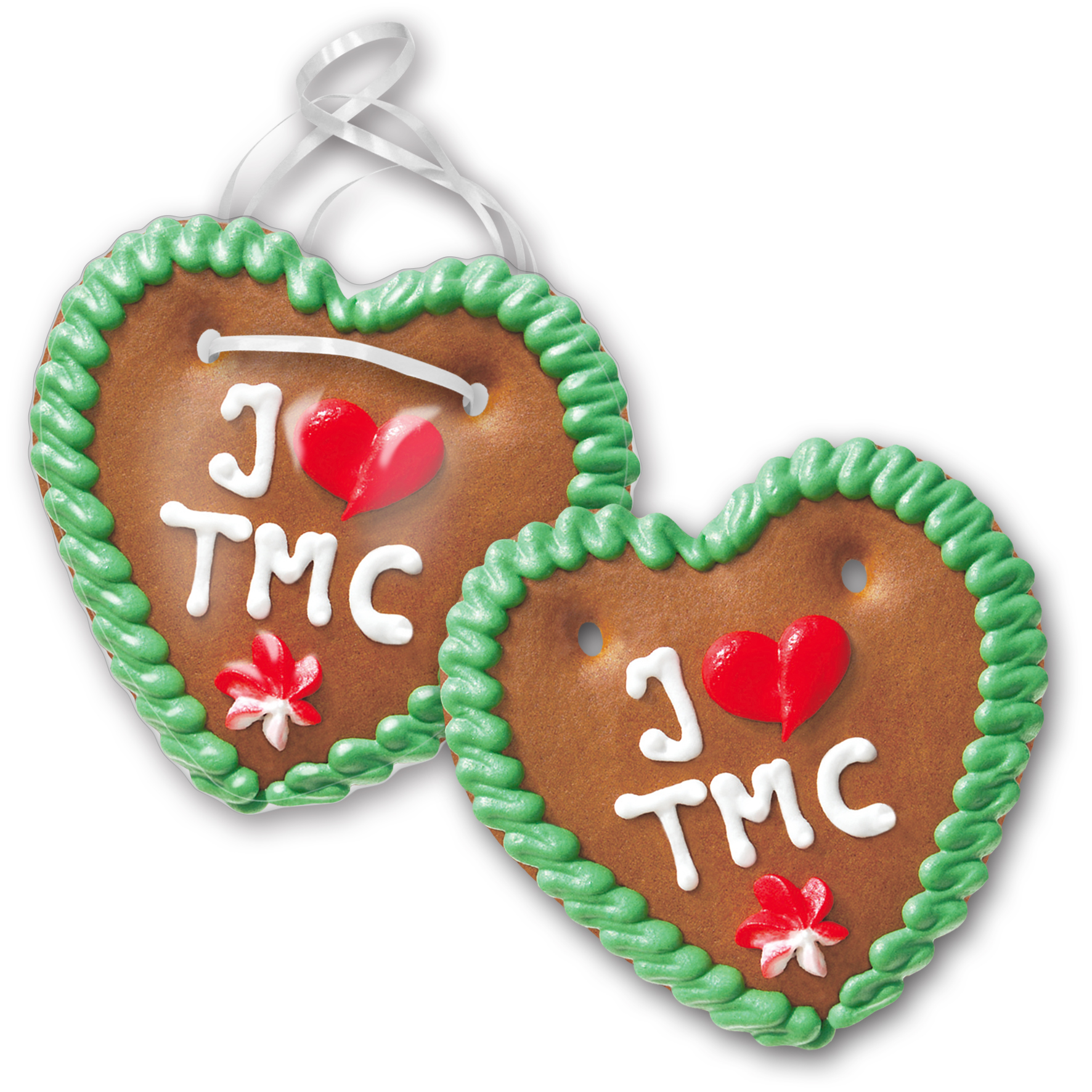 Lebkuchenherz 10 x 10 cm mit Beschriftung nach Kundenwunsch 50 Stück