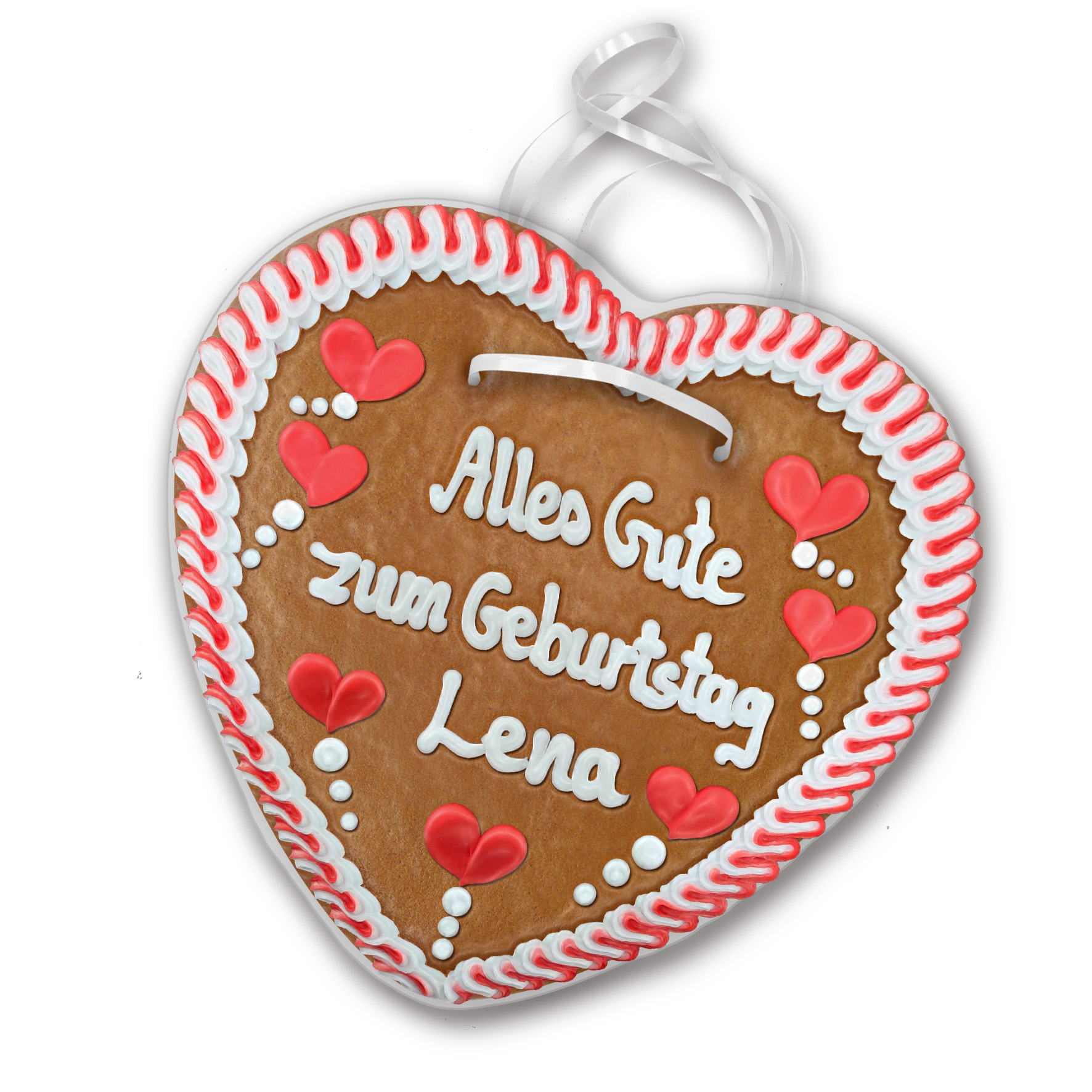 Lebkuchenherz 50 x 50 cm mit Schrift nach Kundenwunsch 1 Stück