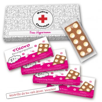 Schoko Beruhigungspillen 4x " Entspannung finden " 120g