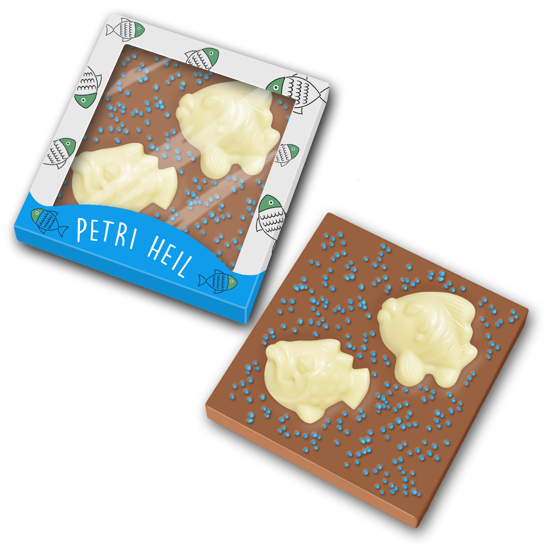 Schokoladentafel 50g " Petri Heil "