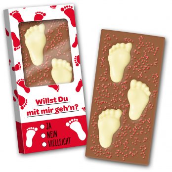Schokoladentafel 140g " Willst Du mit mir geh'n ? "