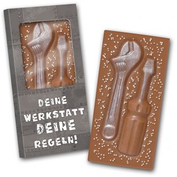 Schokoladentafel 140g " Deine Werkstatt Deine Regeln "