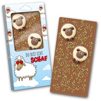 Schokoladentafel 140g " Du bist echt Schaf "
