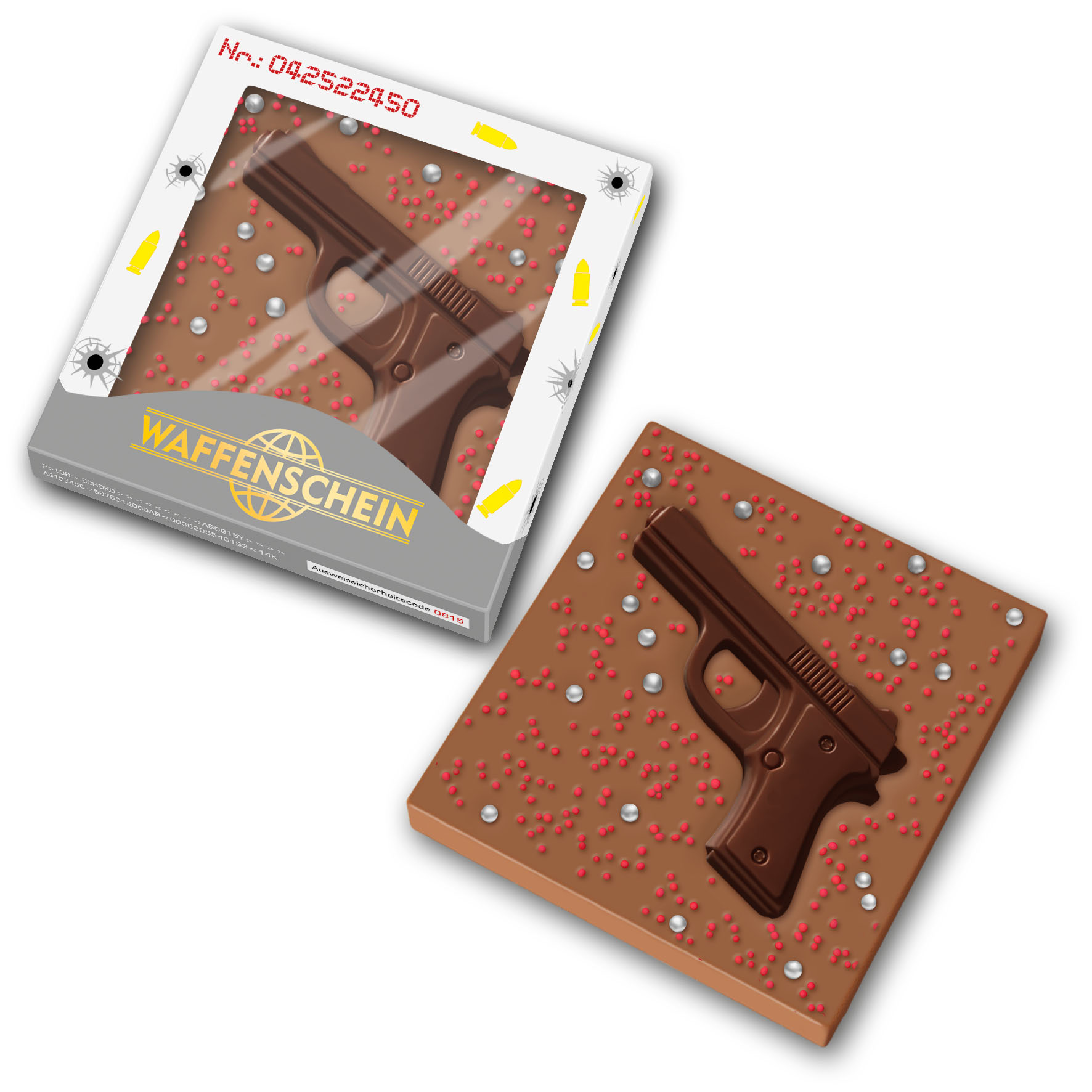 Schokoladentafel 50g " Waffenschein "