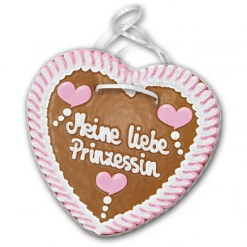 Lebkuchenherz mit "  Meine liebe Prinzessin " beschriftet 24cm / 270g / 1 Stück