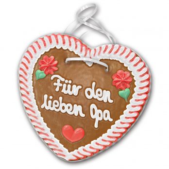 Lebkuchenherz mit" Für den lieben Opa " beschriftet 24cm / 270g / 1 Stück