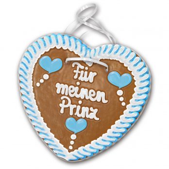 Lebkuchenherz mit " Für meinen Prinz " beschriftet 24cm / 270g / 1 Stück