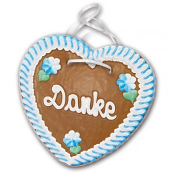 Lebkuchenherz mit " Danke " beschriftet 24cm / 270g / 1 Stück