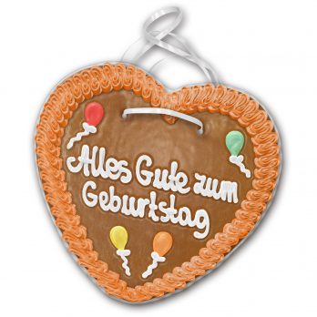 Lebkuchenherz mit " Alles Gute zum Geburtstag" beschriftet 24cm / 270g / 1 Stück