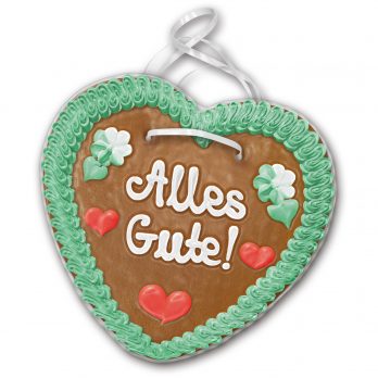 Lebkuchenherz mit " Alles Gute ! " beschriftet 24cm / 270g / 1 Stück