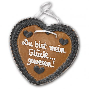 Lebkuchenherz "Du bist mein Glück.... gewesen !" beschriftet 24cm / 270g / 1 Stück