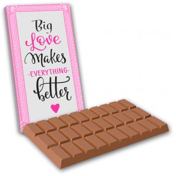 Schokoladentafel 400g  " Big Love "