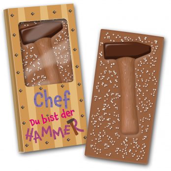 Schokoladentafel 140g  " Chef, Du bist der Hammer "