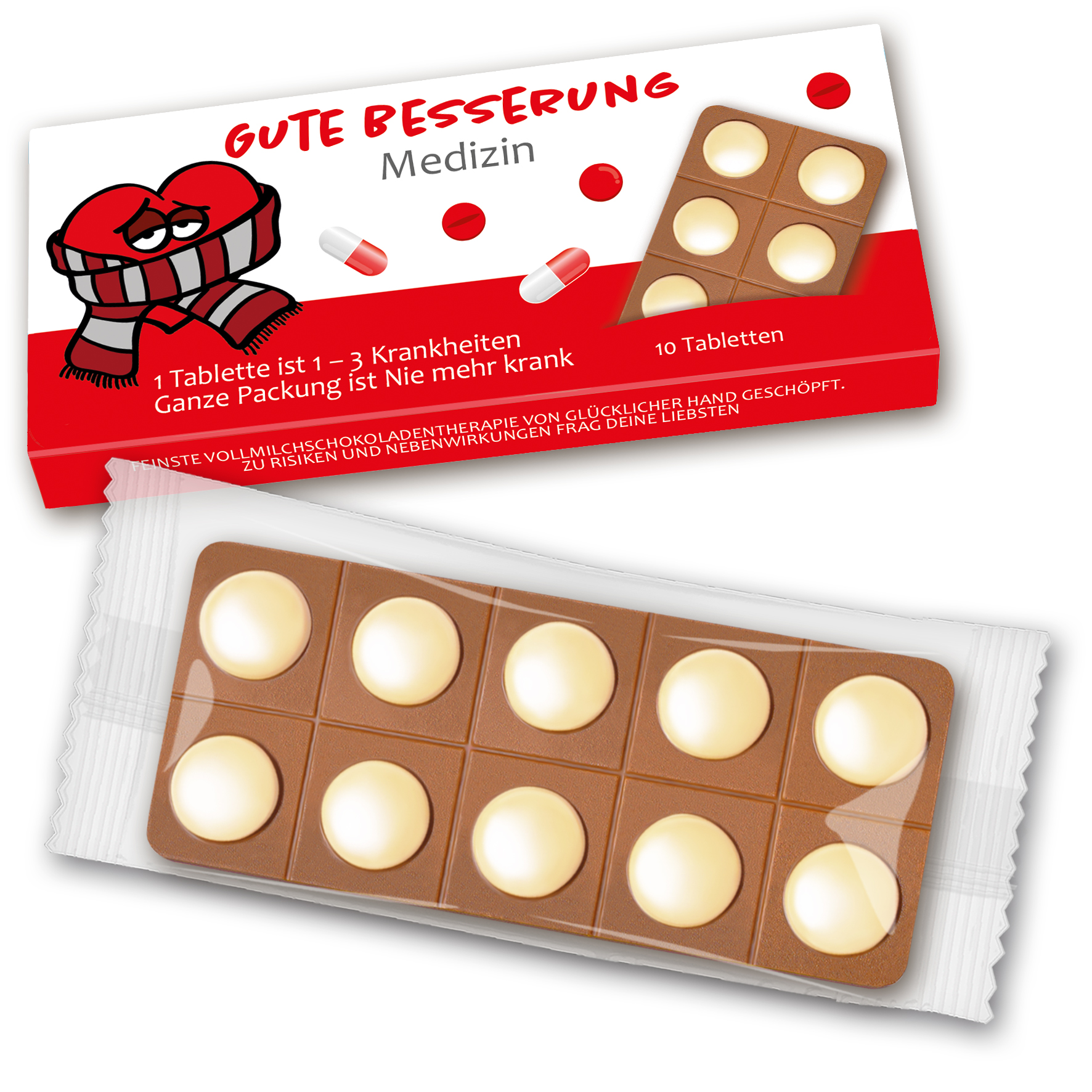 Gute Besserung Medizin " 1 Tablette : 1 - 3 Krankheiten " 30g