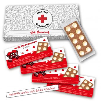 Gute Besserung Medizin 4x " 1 Tablette : 1-3 Krankheiten " 120g