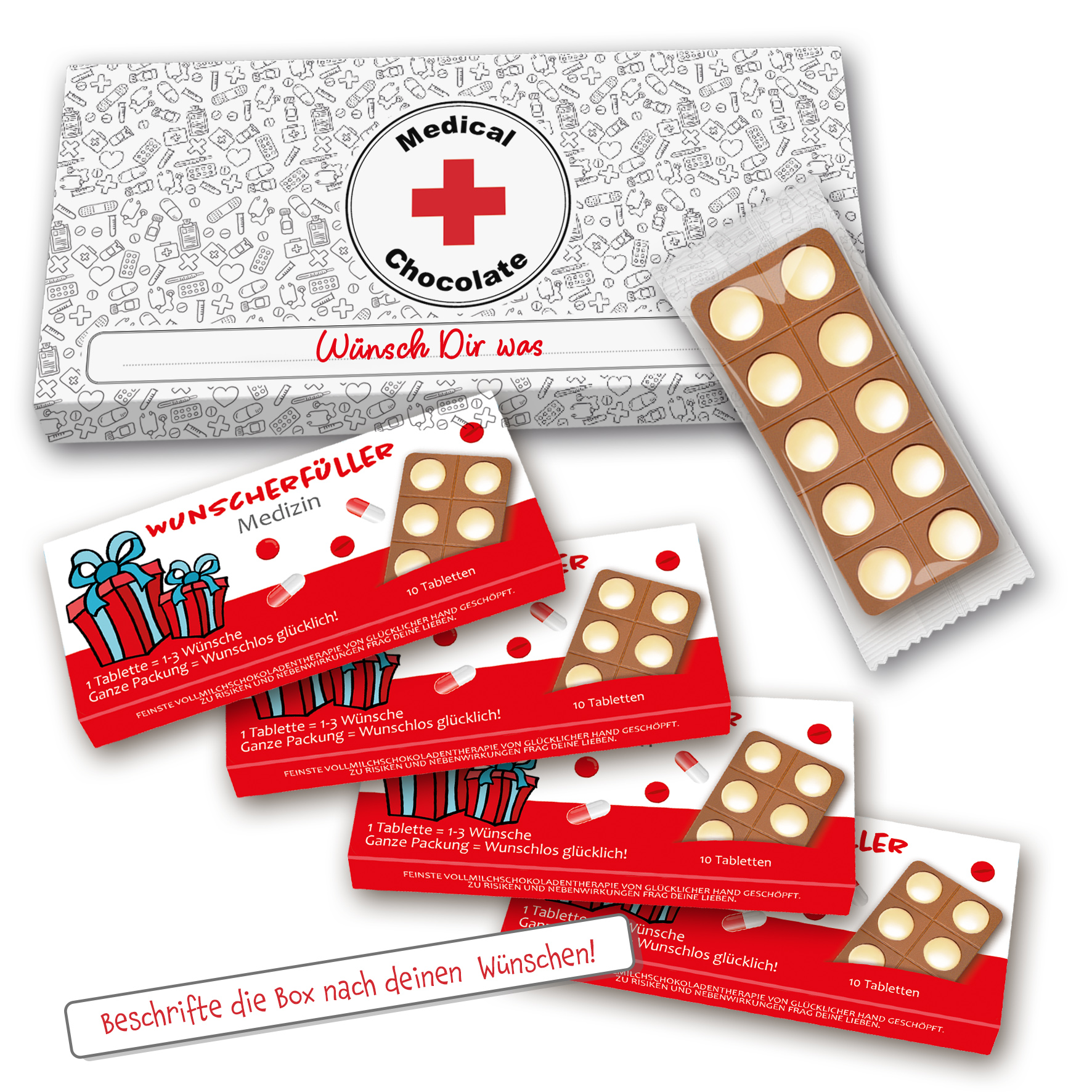 Wunscherfüller Medizin 4x " 1 Tablette : 1-3 Wünsche " 120g
