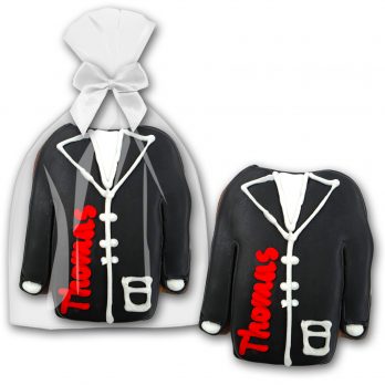 Hochzeitslebkuchenfrack Platzkarte 10 x 10 cm / ab 20 Stück mit Beschriftung nach Kundenwunsch  1 Stück