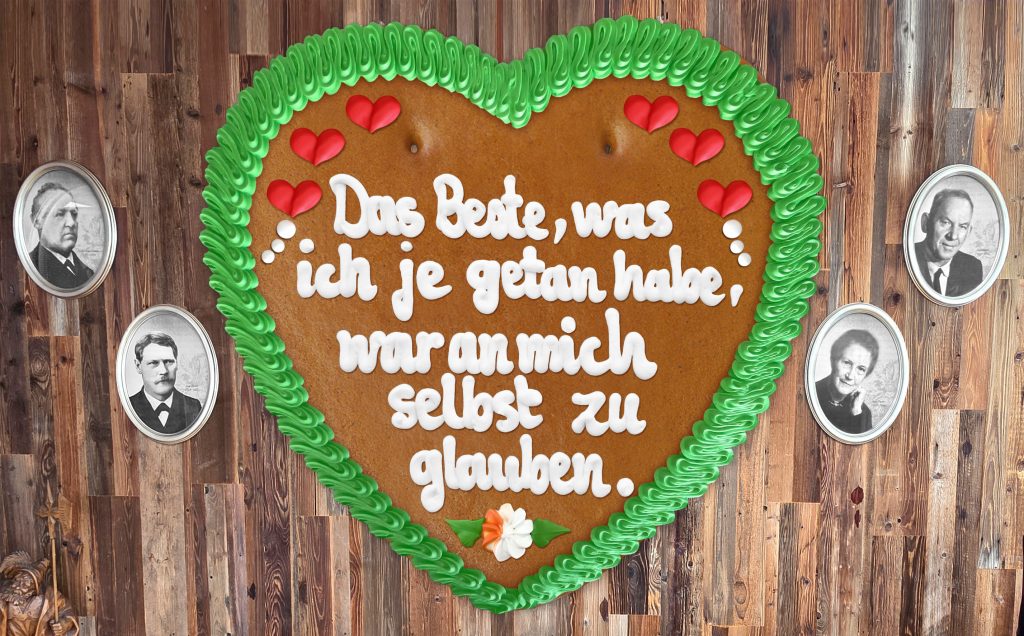 Liebe(r) ..., das Beste, was du je getan hast, war, an dich selbst zu glauben.