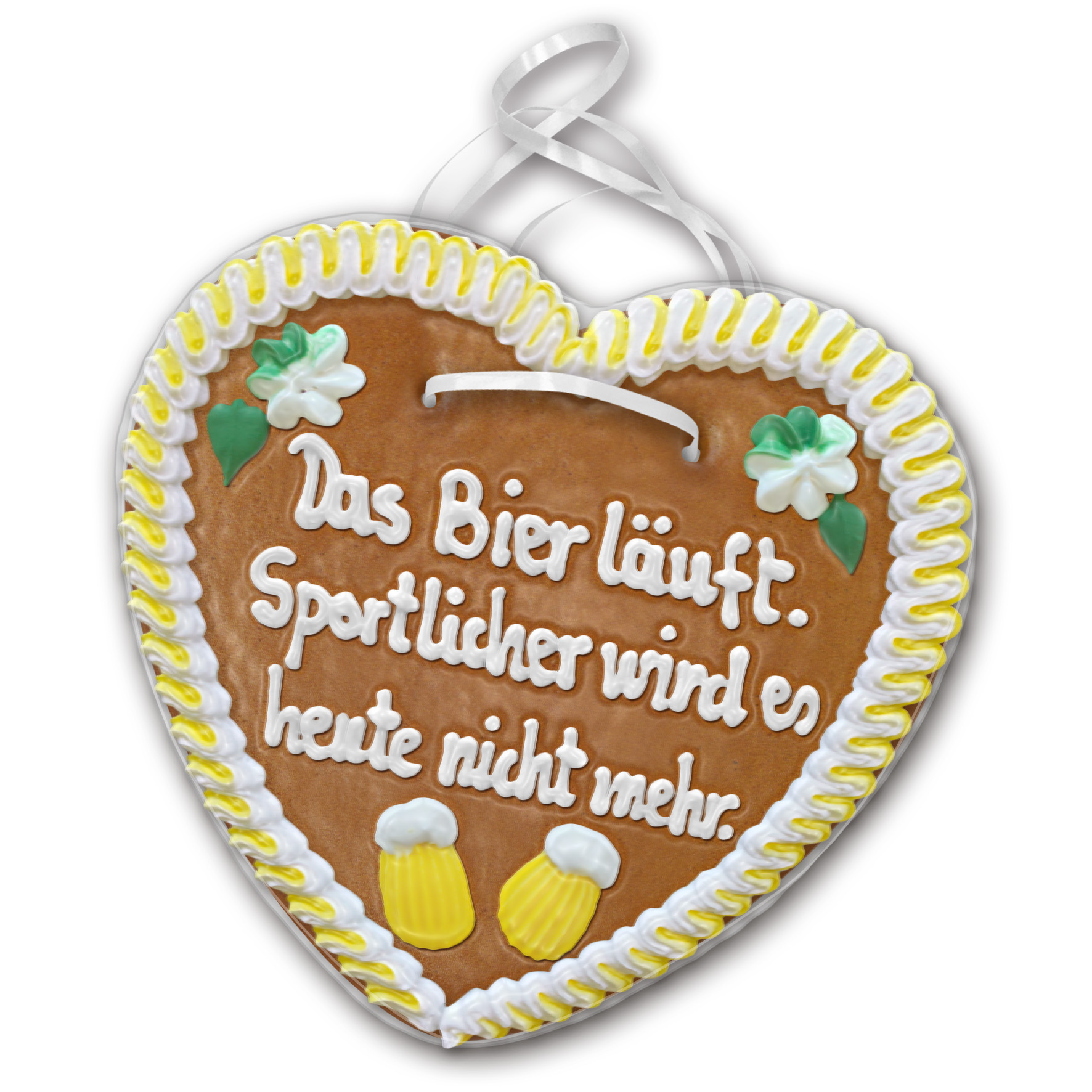Lebkuchenherz mit " Bier 7 " beschriftet 24cm / 270g / 1 Stück
