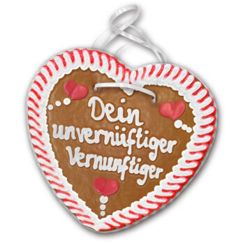 Lebkuchenherz Liebe " 3 " beschriftet 24cm / 240g / 1 Stück