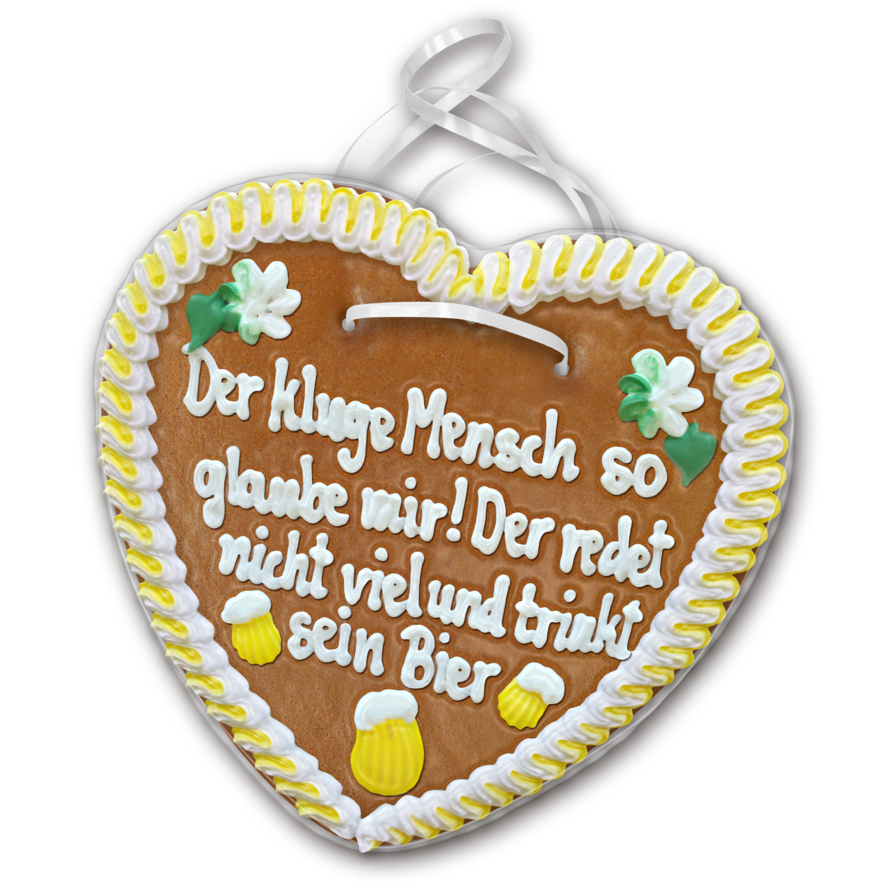 Lebkuchenherz mit " Bier 8 " beschriftet 24cm / 270g / 1 Stück