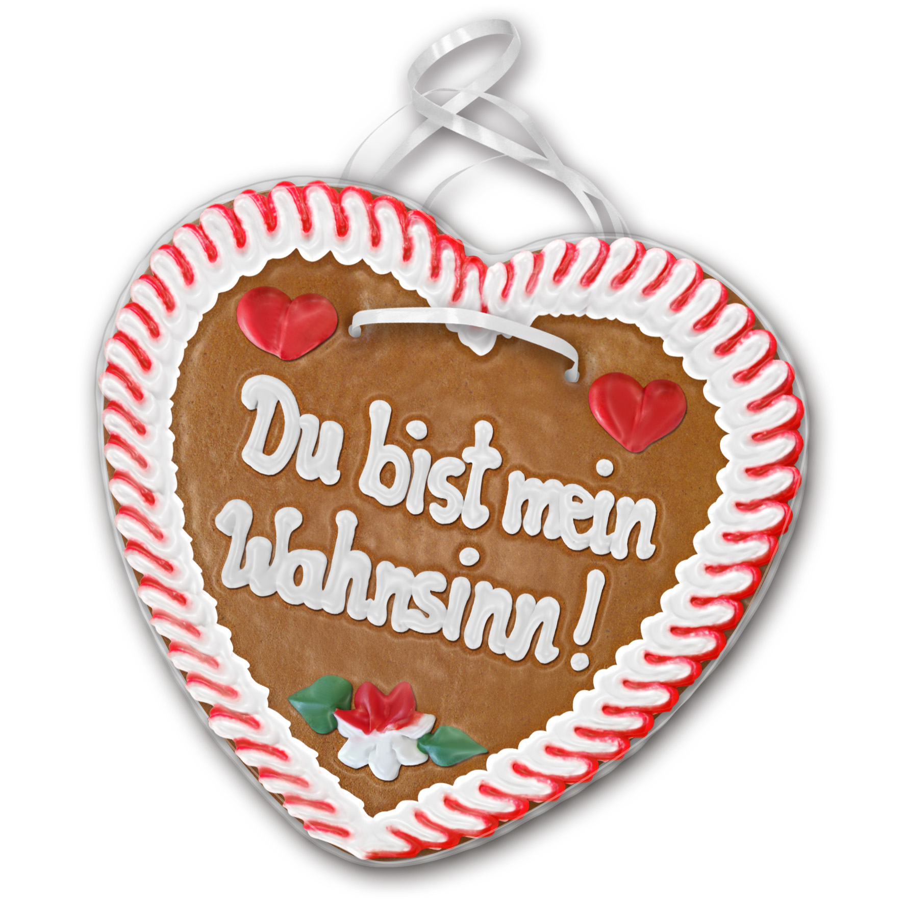 Lebkuchenherz Liebe " 6 " beschriftet 24cm / 240g / 1 Stück