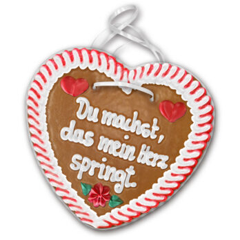 Lebkuchenherz Liebe " 10 " beschriftet 24cm / 240g / 1 Stück