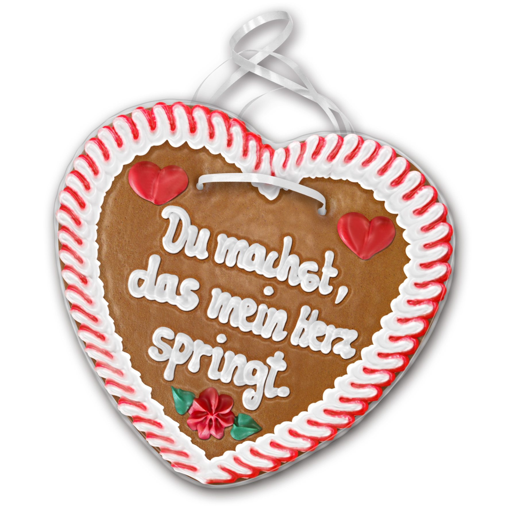 Lebkuchenherz Liebe " 10 " beschriftet 24cm / 240g / 1 Stück