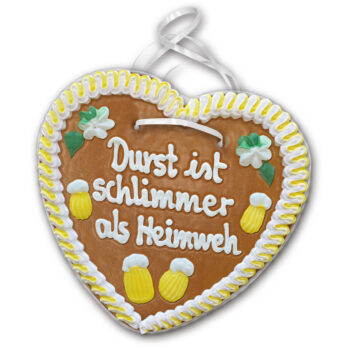 Lebkuchenherz mit " Bier 12 " beschriftet 24cm / 270g / 1 Stück