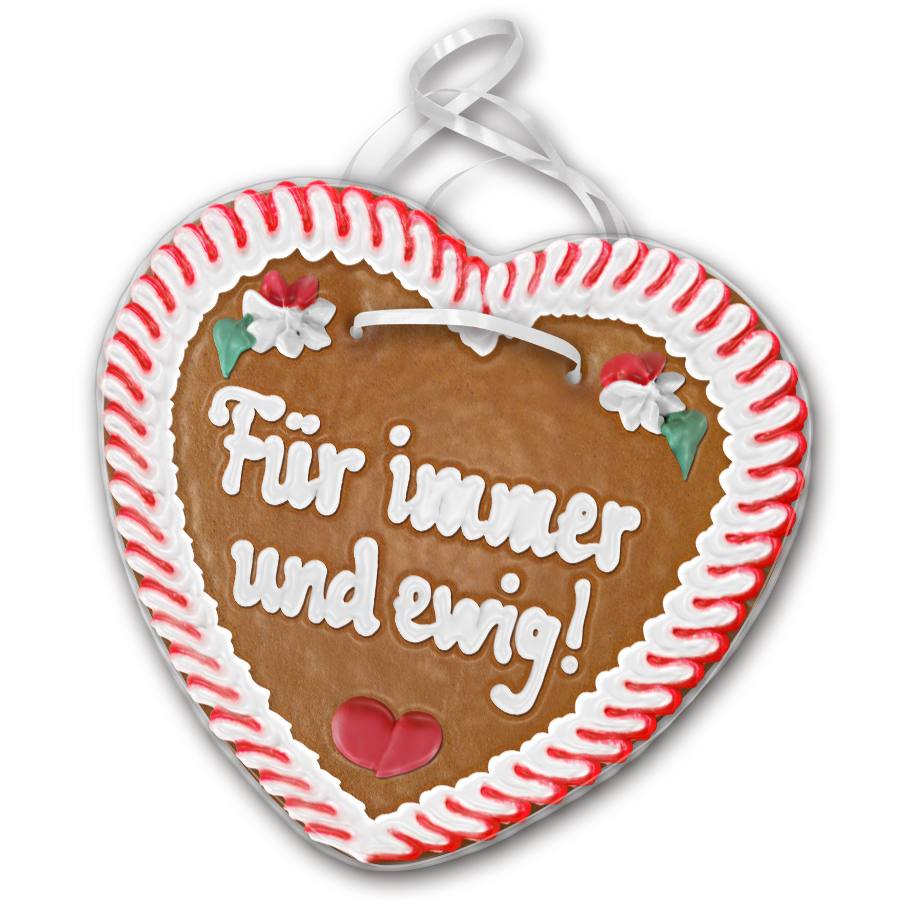 Lebkuchenherz Liebe " 12 " beschriftet 24cm / 240g / 1 Stück
