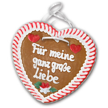 Lebkuchenherz Liebe " 13 " beschriftet 24cm / 240g / 1 Stück