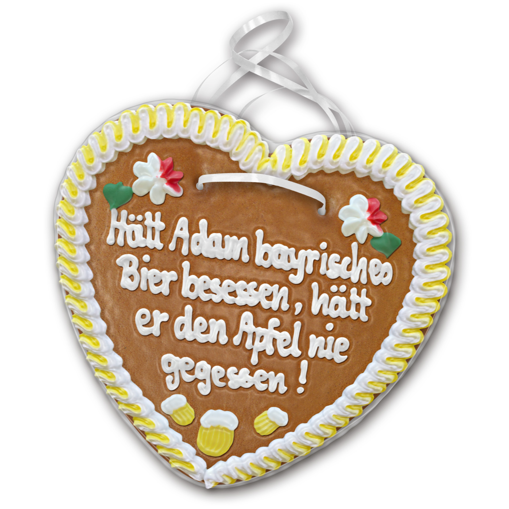 Lebkuchenherz mit " Bier 17 " beschriftet 24cm / 270g / 1 Stück