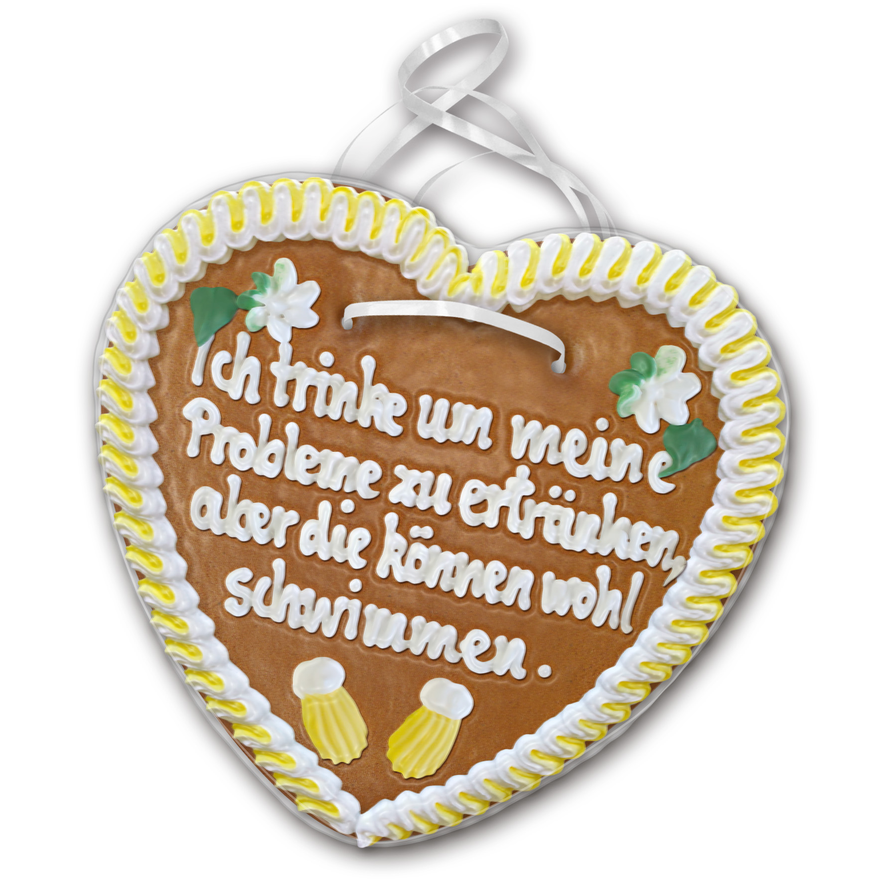 Lebkuchenherz mit " Bier 19 " beschriftet 24cm / 270g / 1 Stück