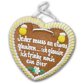 Lebkuchenherz mit " Bier 22" beschriftet 24cm / 270g / 1 Stück