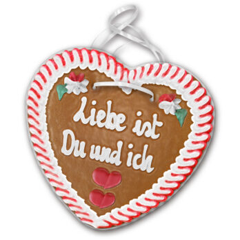 Lebkuchenherz Liebe " 15 " beschriftet 24cm / 240g / 1 Stück