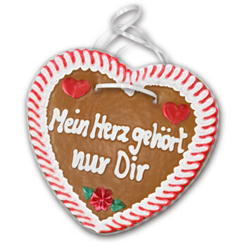Lebkuchenherz Liebe " 16 " beschriftet 24cm / 240g / 1 Stück