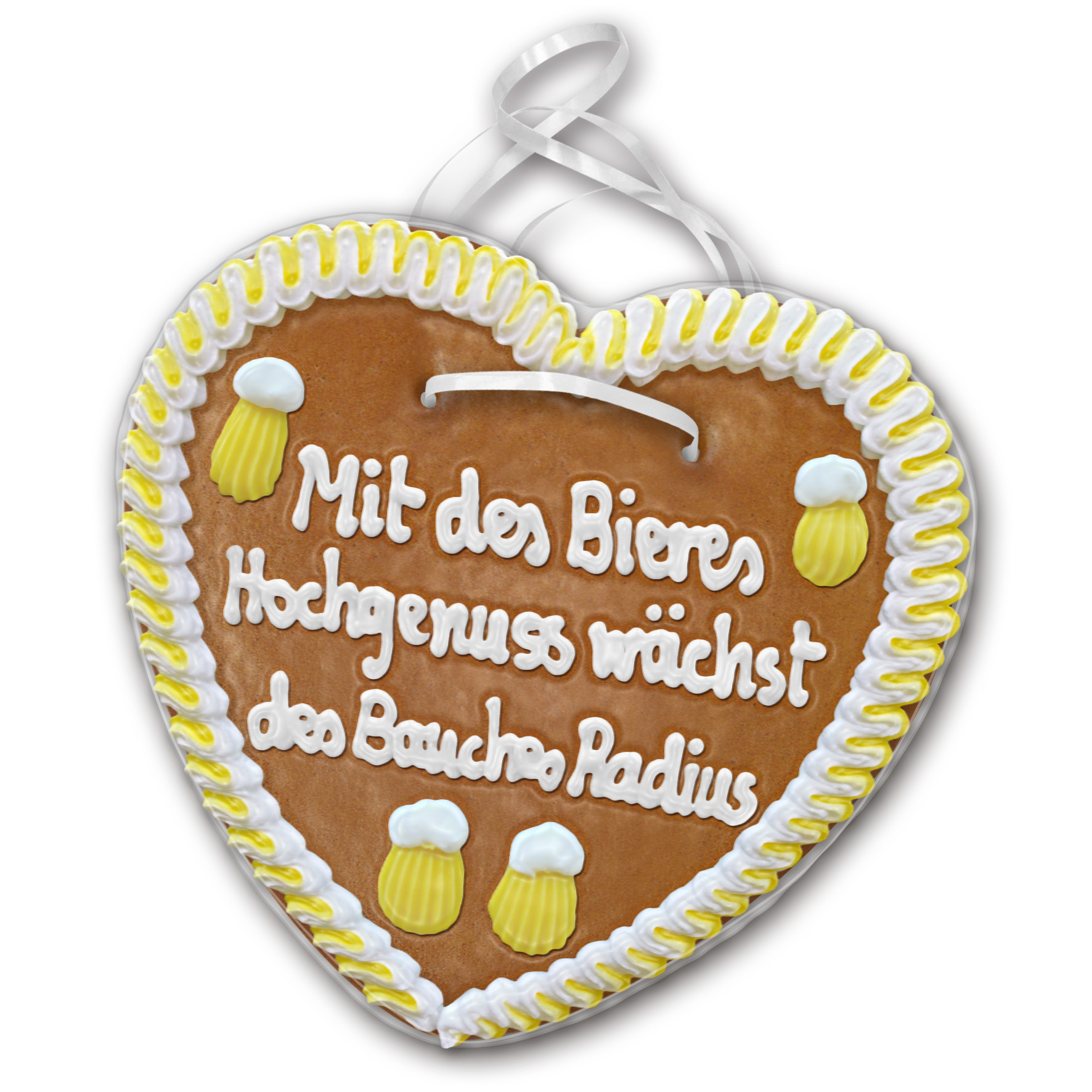 Lebkuchenherz mit " Bier 23 " beschriftet 24cm / 270g / 1 Stück
