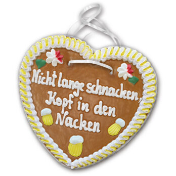 Lebkuchenherz mit " Bier 24 " beschriftet 24cm / 270g / 1 Stück