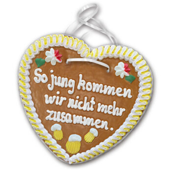 Lebkuchenherz mit " Bier 26 " beschriftet 24cm / 270g / 1 Stück