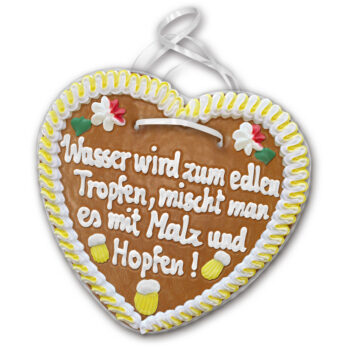 Lebkuchenherz mit " Bier 27 " beschriftet 24cm / 270g / 1 Stück