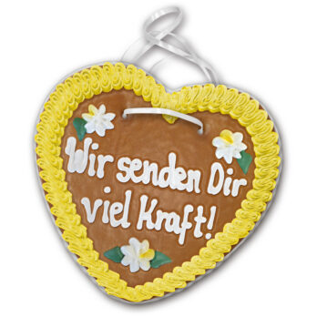 Lebkuchenherz Gesundheit " 5 " beschriftet 24cm / 240g / 1 Stück