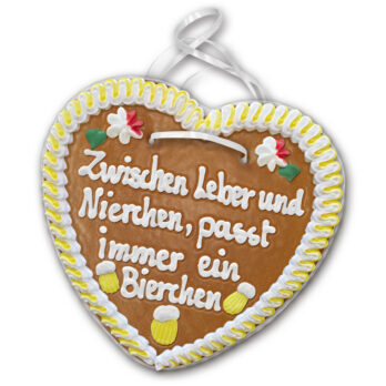 Lebkuchenherz mit " Bier 29 " beschriftet 24cm / 270g / 1 Stück