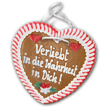 Lebkuchenherz Liebe " 21 " beschriftet 24cm / 240g / 1 Stück