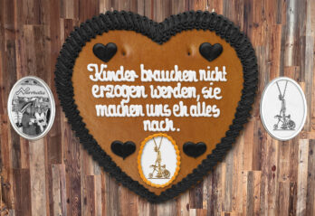 Lebkuchenherz " Karl Valentin 1 "  beschriftet 45cm / 1000g / 1 Stück