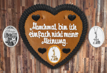 Lebkuchenherz " Karl Valentin 2 "  beschriftet 45cm / 1000g / 1 Stück