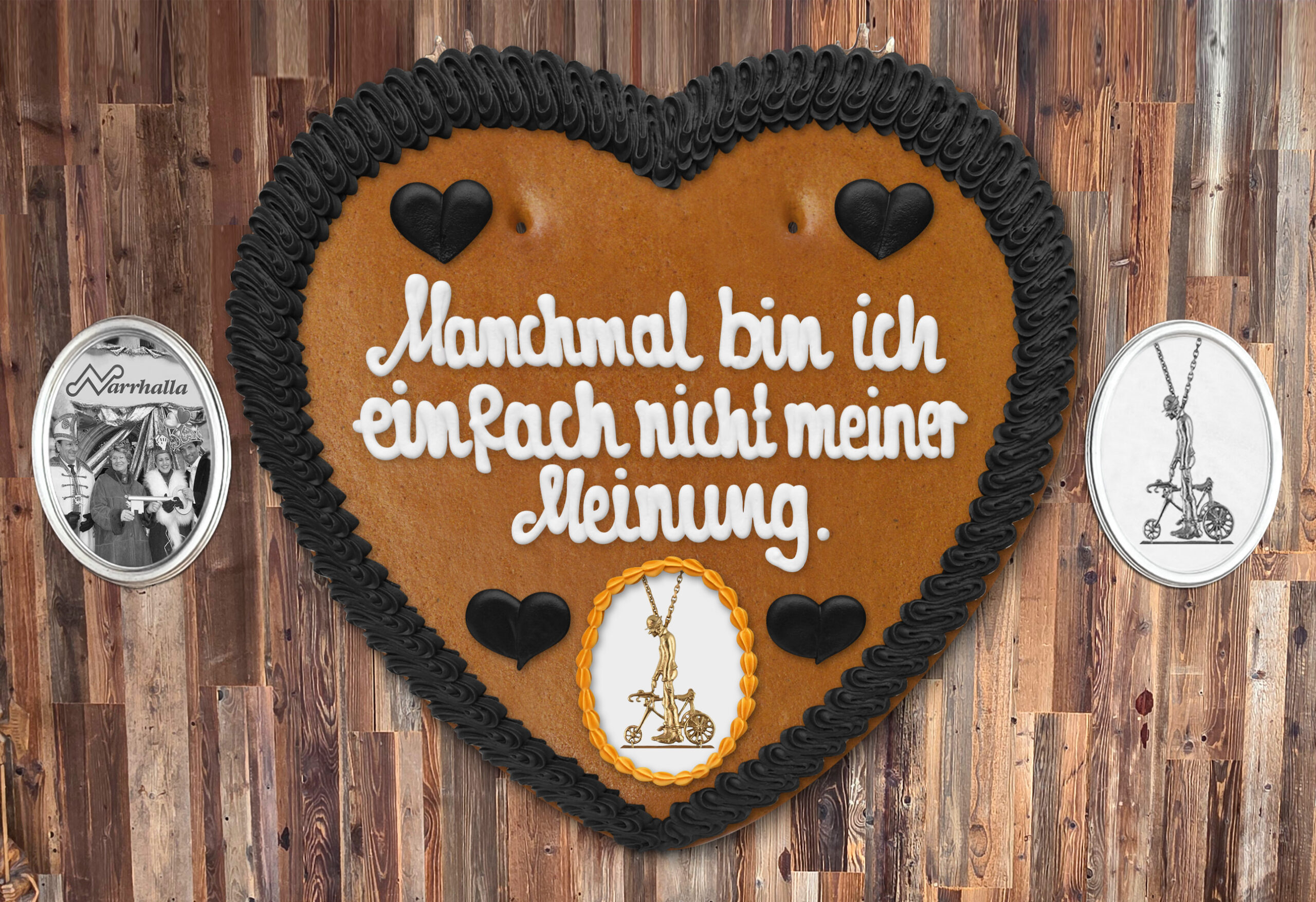 Lebkuchenherz " Karl Valentin 2 " beschriftet 45cm / 1000g / 1 Stück