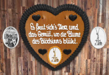 Lebkuchenherz " Karl Valentin 3 "  beschriftet 45cm / 1000g / 1 Stück