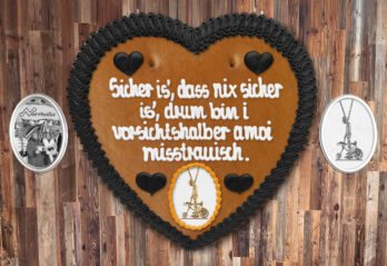 Lebkuchenherz " Karl Valentin 4 "  beschriftet 45cm / 1000g / 1 Stück