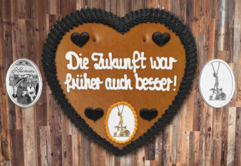 Lebkuchenherz " Karl Valentin 5 "  beschriftet 45cm / 1000g / 1 Stück